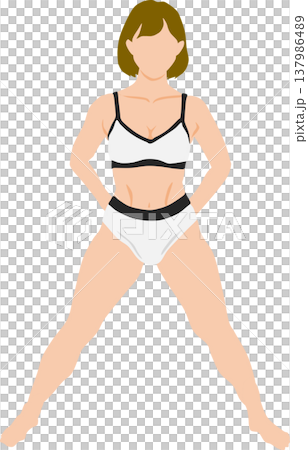 成功節食的女人的插圖 成功節食的女人的插圖 137986489