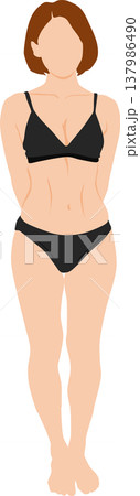 ダイエットに成功した女性のイラスト ダイエットに成功した女性のイラスト 137986490