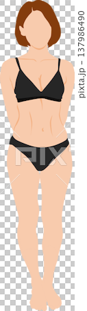 ダイエットに成功した女性のイラスト ダイエットに成功した女性のイラスト 137986490