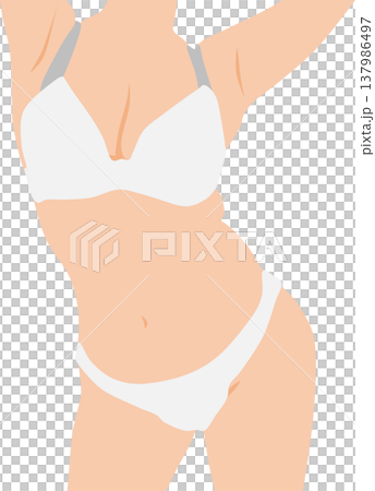 成功節食的女人的插圖 成功節食的女人的插圖 137986497