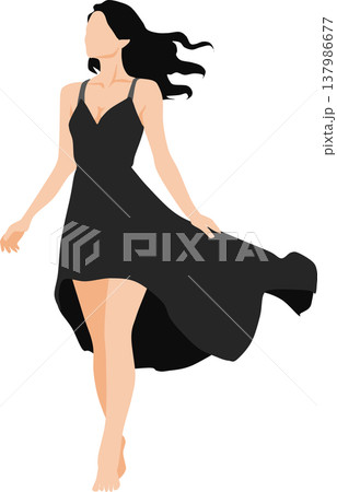 夏服を着た女性のイラスト 夏服を着た女性のイラスト 137986677