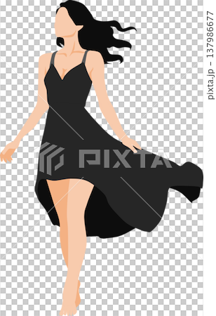 夏服を着た女性のイラスト 夏服を着た女性のイラスト 137986677