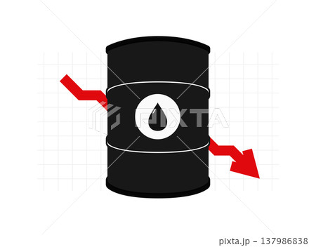 Oil Price Decline Concept Oil Price Decline Concept 137986838