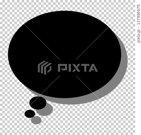 黑色、蓬鬆的對話框,用來表達想法與想像 黑色、蓬鬆的對話框,用來表達想法與想像 137986979