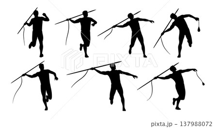 Black Solid Equestrian Jumps Silhouettes Set of Six on White Background Black Solid Equestrian Jumps Silhouettes Set of Six on White Background 137988072