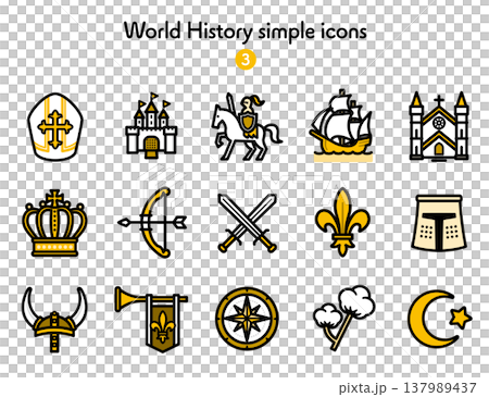 Simple Icon Collection World History 3 Simple Icon Collection World History 3 137989437