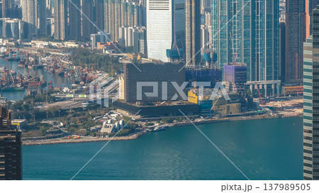 West Kowloon Waterfront Skyline Urban District Hong Kong March 15 2026 West Kowloon Waterfront Skyline Urban District Hong Kong March 15 2026 137989505