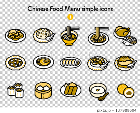 簡約圖示集：中國菜 137989604