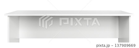 White desk isolated on transparent background 137989669
