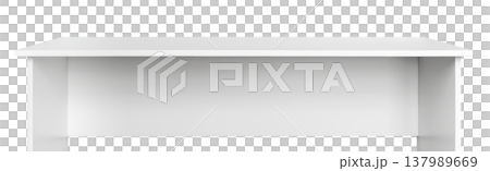 White desk isolated on transparent background 137989669