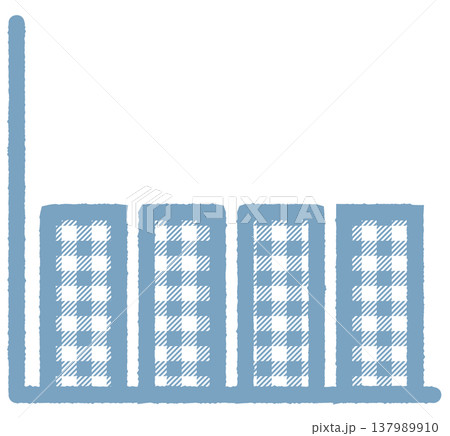 シンプルな棒グラフアイコン 平行 1 ギンガムチェック 137989910