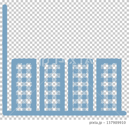 シンプルな棒グラフアイコン 平行 1 ギンガムチェック 137989910