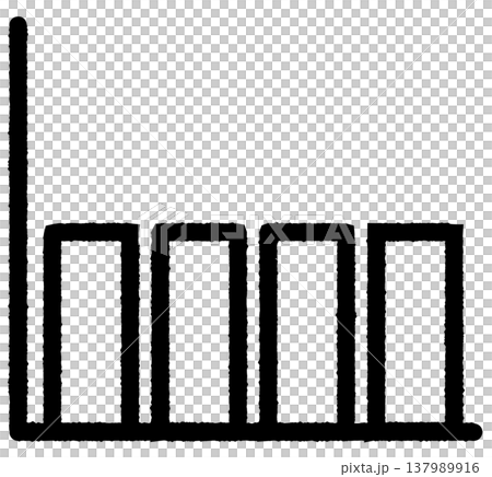 シンプルな棒グラフアイコン 平行 1 線画 137989916