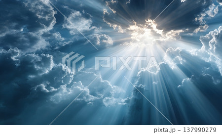 radiant light rays shining upward toward sky inspirational discovery concept copy space radiant light rays shining upward toward sky inspirational discovery concept copy space 137990279