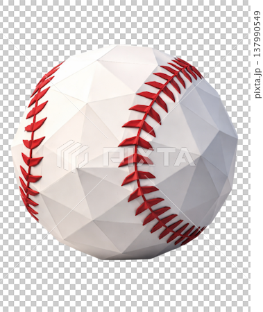 野球ボール(野球用具)ローポリゴン 137990549