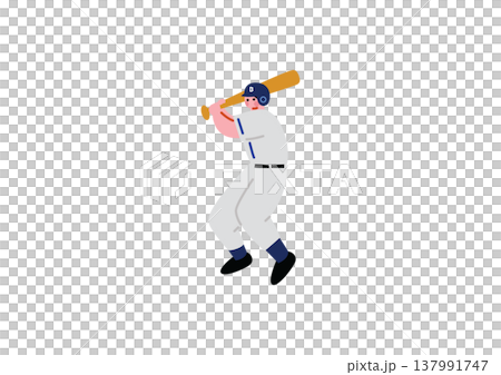 An illustration of a baseball player standing in the batter's box. 137991747
