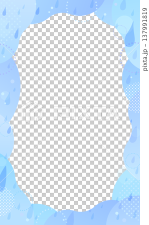 水彩風格的抽象雨滴漣漪邊框 9_垂直 水彩風格的抽象雨滴漣漪邊框 9_垂直 137991819