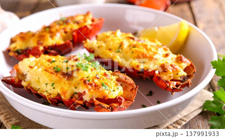 チーズが香ばしいロブスターグラタン料理 137991933