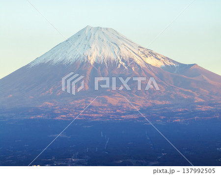 早朝の田子の浦港から見る富士山(静岡県富士市) 早朝の田子の浦港から見る富士山(静岡県富士市) 137992505