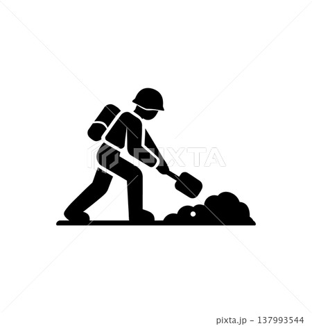 Combat Engineering Trench Digging Icon 137993544