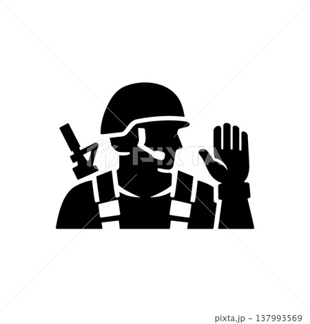 Tactical Communication Signal Command Icon Tactical Communication Signal Command Icon 137993569