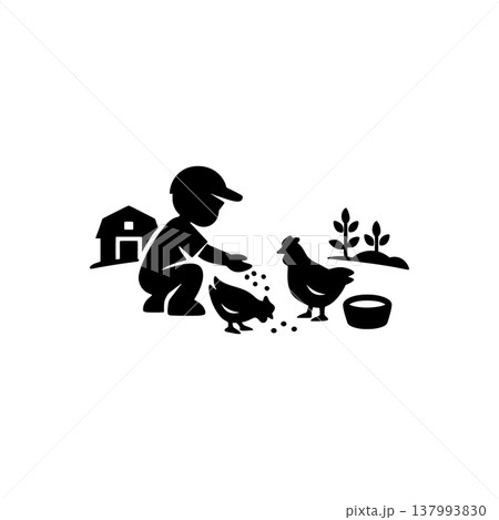 Poultry Feeding and Care Icon Poultry Feeding and Care Icon 137993830