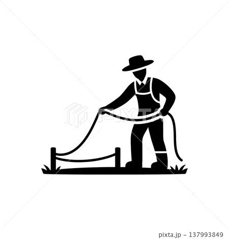 Field Measurement Boundary Stake Icon Field Measurement Boundary Stake Icon 137993849
