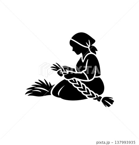 Hand Weaving Natural Fibers Icon 137993935