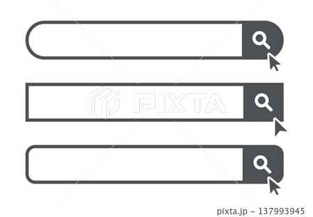 検索窓・検索バーのイラスト素材 セット Search bar illustration set 検索窓・検索バーのイラスト素材 セット Search bar illustration set 137993945