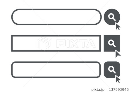 検索窓・検索バーのイラスト素材 セット Search bar illustration set 検索窓・検索バーのイラスト素材 セット Search bar illustration set 137993946