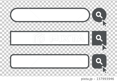 検索窓・検索バーのイラスト素材 セット Search bar illustration set 検索窓・検索バーのイラスト素材 セット Search bar illustration set 137993946
