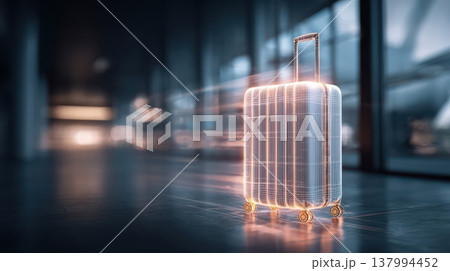 Innovative suitcase design creates a futuristic travel experience 137994452
