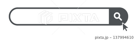 検索窓・検索バーのイラスト素材　　Search bar illustration 137994610
