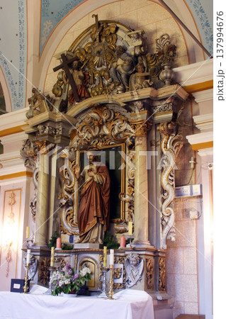 Sacred Heart of Jesus, altar in the Church of Saint Barbara in Rude, Croatia Sacred Heart of Jesus, altar in the Church of Saint Barbara in Rude, Croatia 137994676