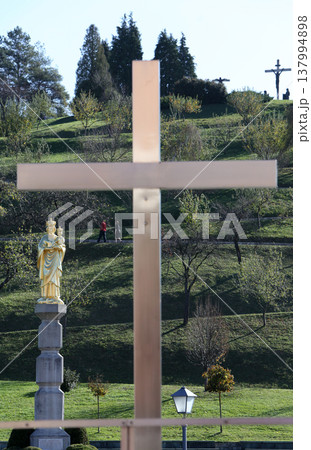 Pilgrimage Sanctuary, Assumption of the Virgin Mary in Marija Bistrica, Croatia Pilgrimage Sanctuary, Assumption of the Virgin Mary in Marija Bistrica, Croatia 137994898
