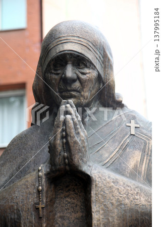 Mother Teresa monument in Skopje, Macedonia 137995184