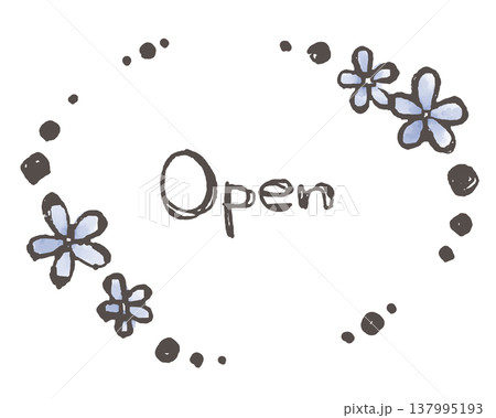 花のフレーム Open 花のフレーム Open 137995193