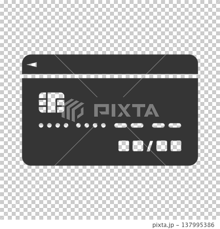 Credit card silhouette icon 137995386