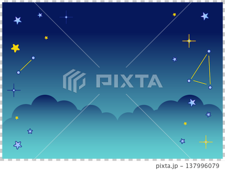 Fairytale starry sky background frame 137996079