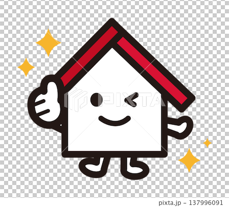 An illustration of a house character giving a thumbs-up. An illustration of a house character giving a thumbs-up. 137996091