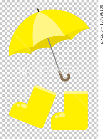 雨傘與雨靴插圖集 137996109