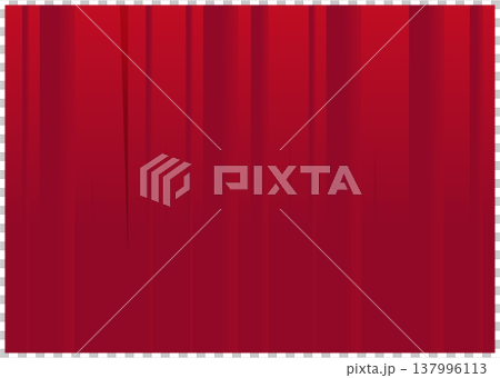 赤いカーテンのイラスト 137996113