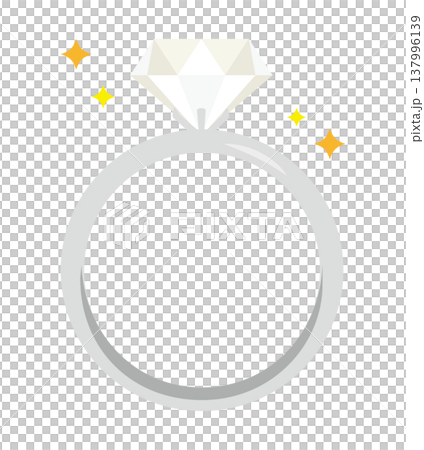 ダイヤモンドの指輪イラスト ダイヤモンドの指輪イラスト 137996139