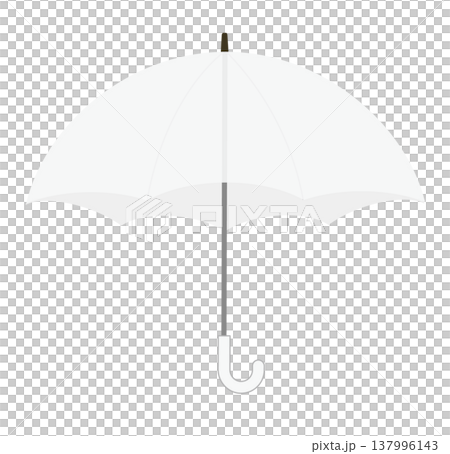 開いたビニール傘のイラストです。 開いたビニール傘のイラストです。 137996143