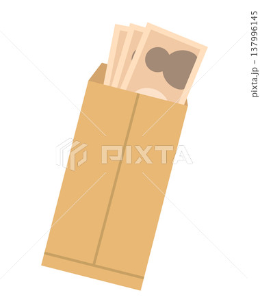 お札が入った茶封筒のイラスト 137996145