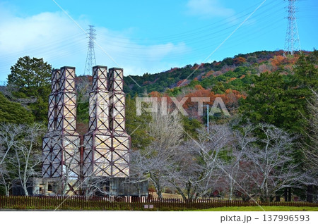 冬の韮山反射炉 静岡 冬の韮山反射炉 静岡 137996593
