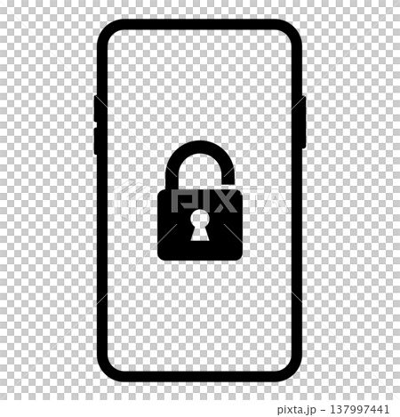 Smartphone and unlocked key security icon Smartphone and unlocked key security icon 137997441