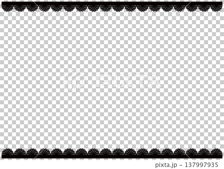 かわいい黒のレース飾りの背景フレーム素材 Cute lace vector illustratio かわいい黒のレース飾りの背景フレーム素材 Cute lace vector illustratio 137997935