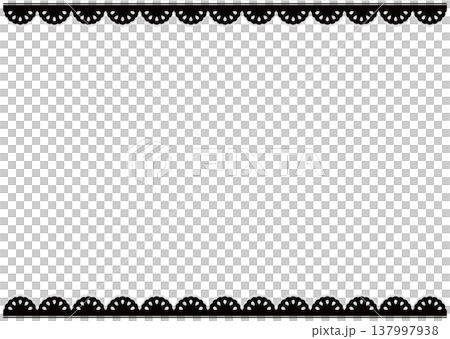 Cute black lace background frame material. Cute lace vector illustration. 137997938
