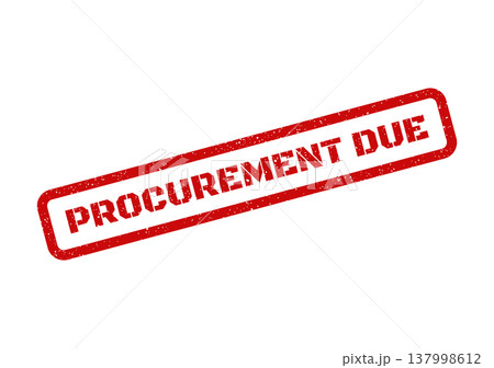 Grungy textured vector stamp displaying the text Procurement Due, indicating an upcoming deadline or obligation 137998612